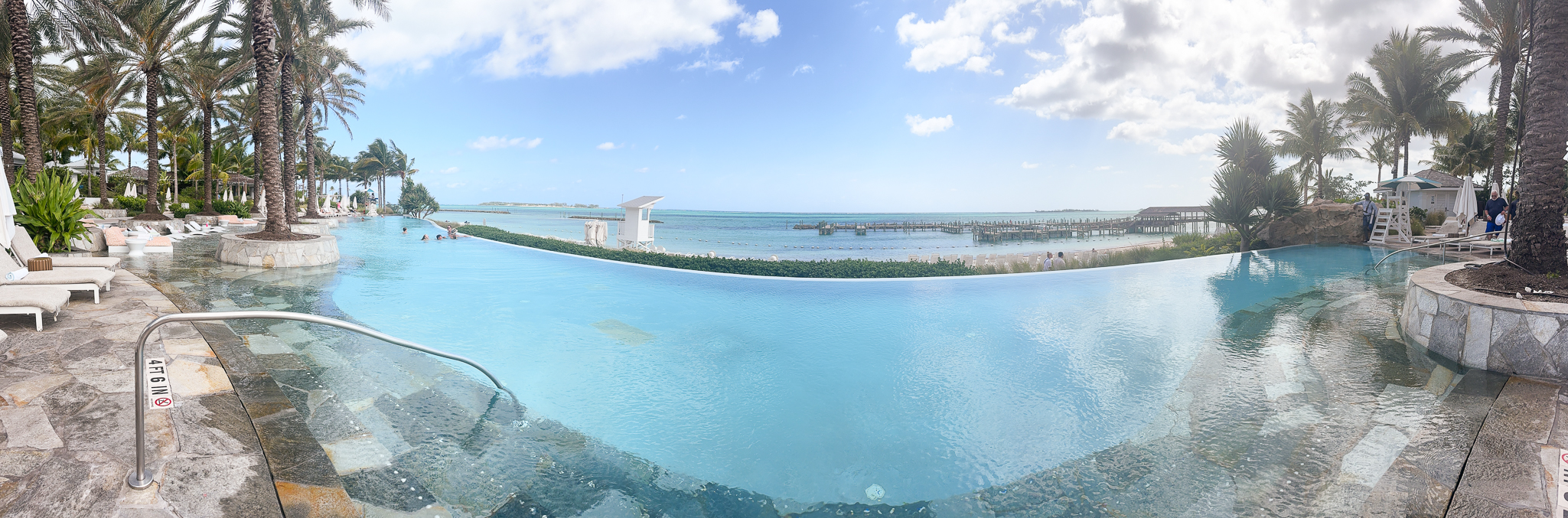 infinity pool at Baha Beach Club at Baha Mar