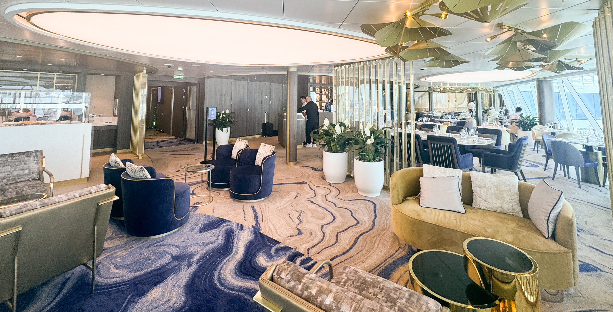 coastal kitchen and suite lounge on Utopia of the Seas