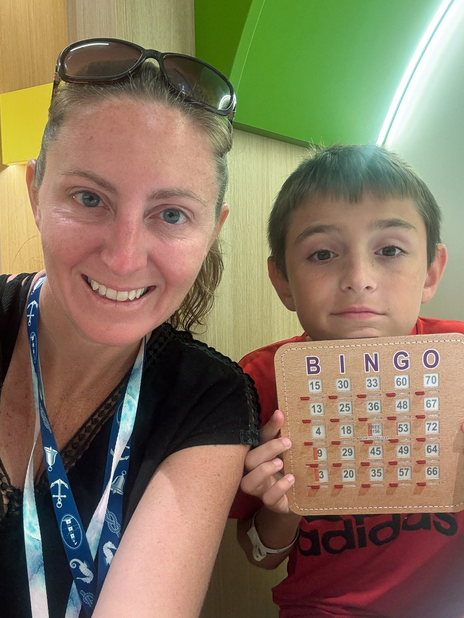 playing kids bingo at the kids club