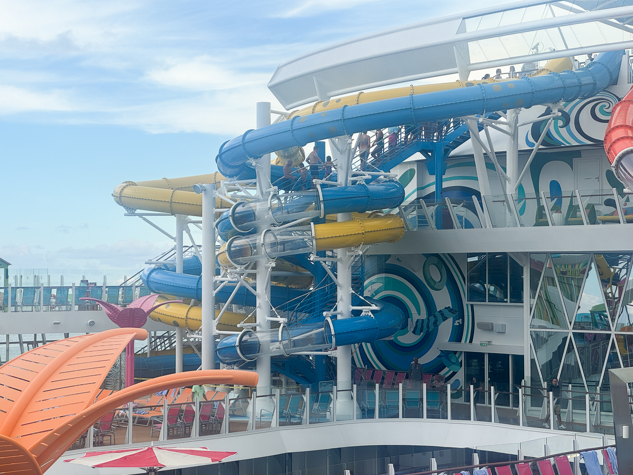 water slides on Utopia of the Seas