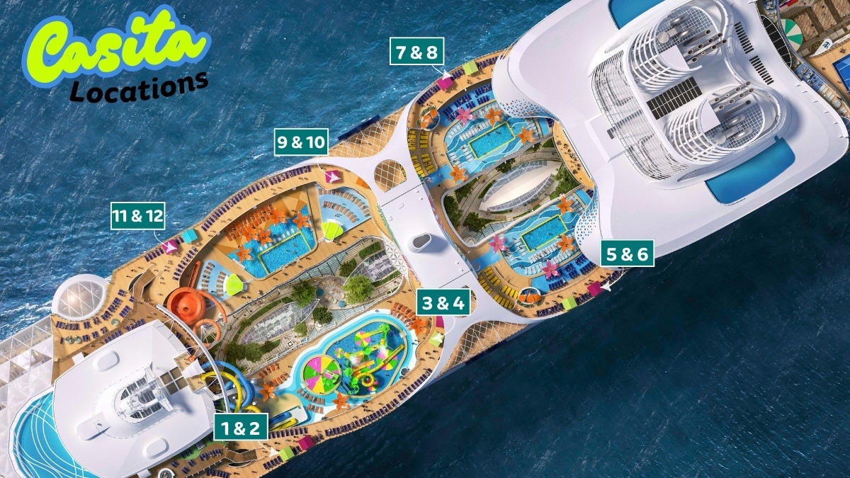 map of all the casita locations on Utopia of the Seas