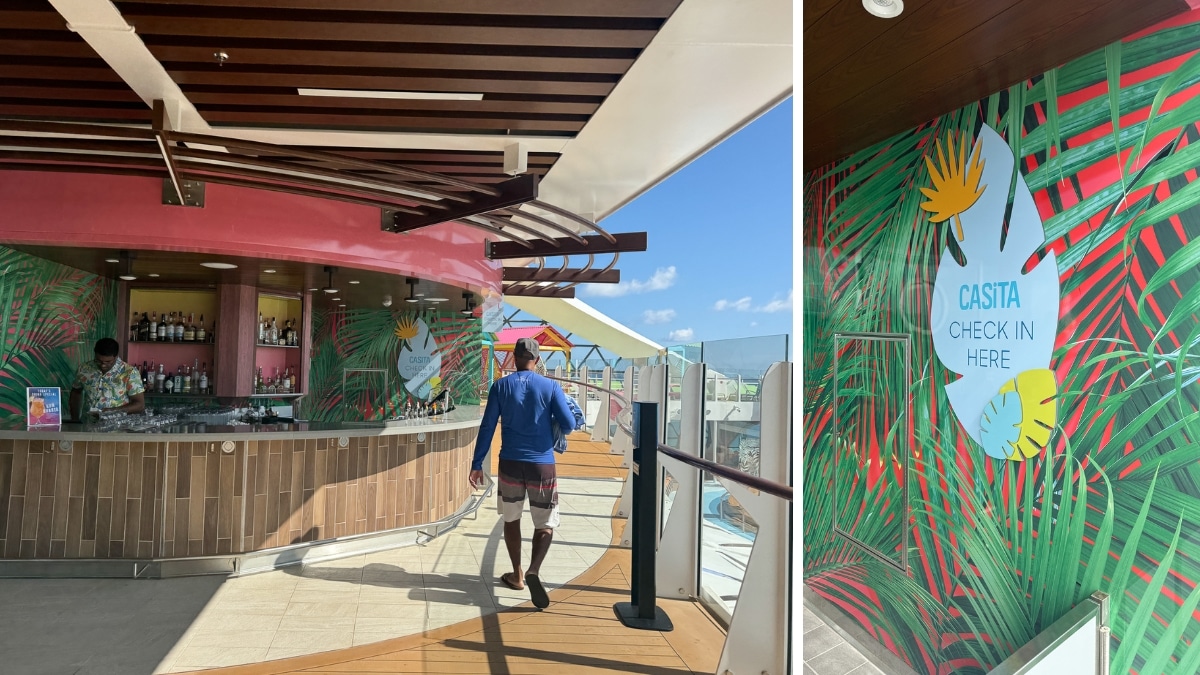 checking in for the casita rental on Utopia of the Seas