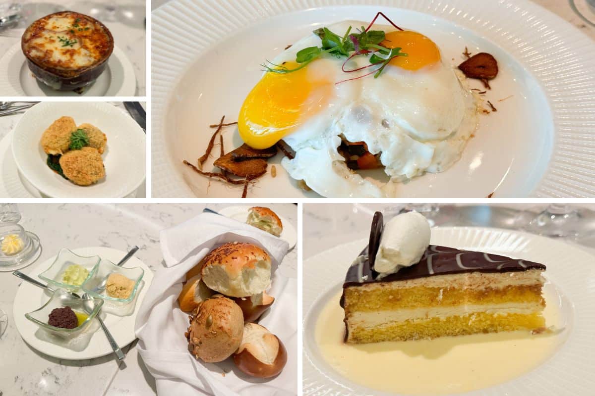 collage showing some of the meals we ate at Coastal Kitchen