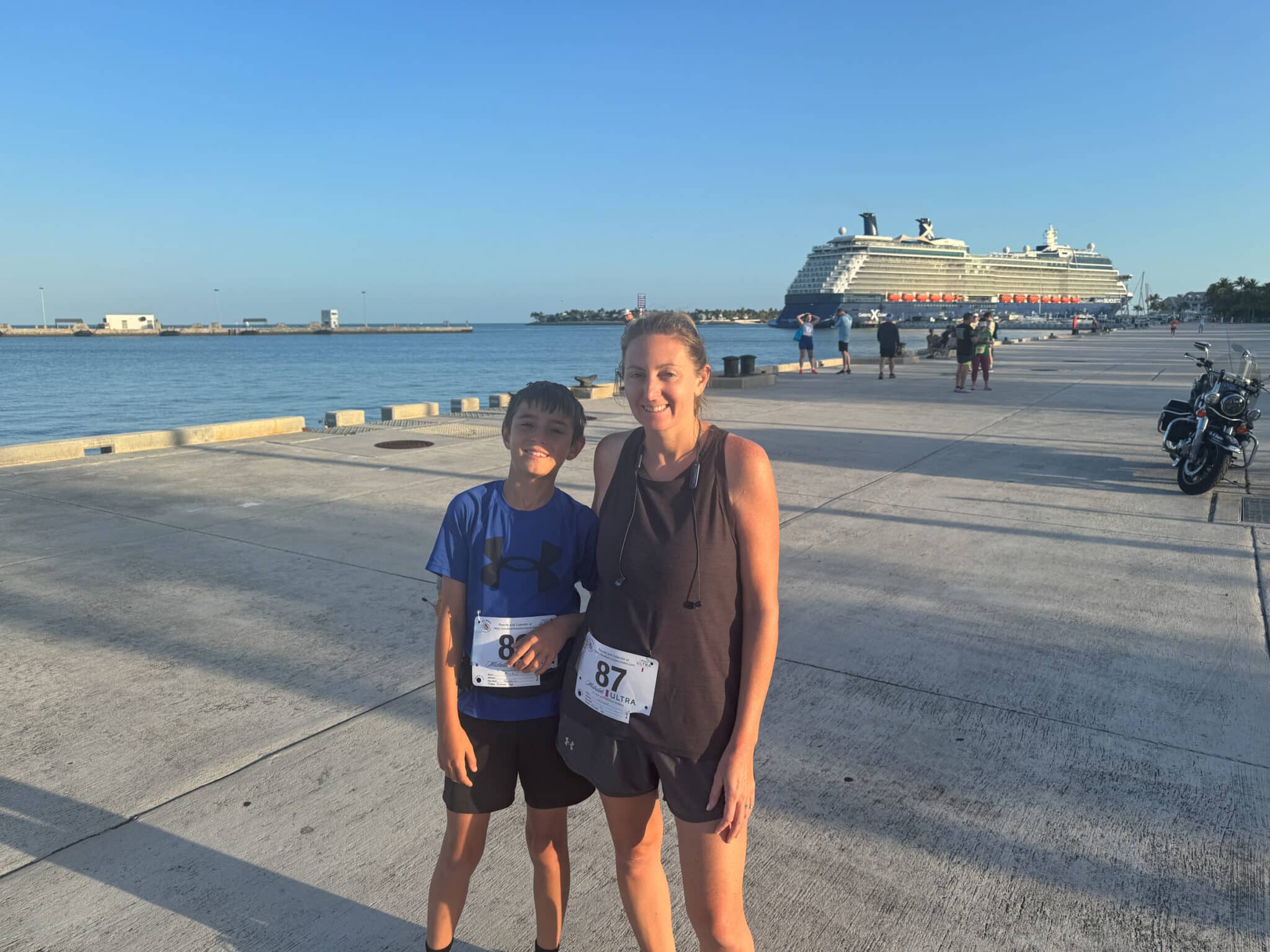my son and I at the 5K Earth Day Race