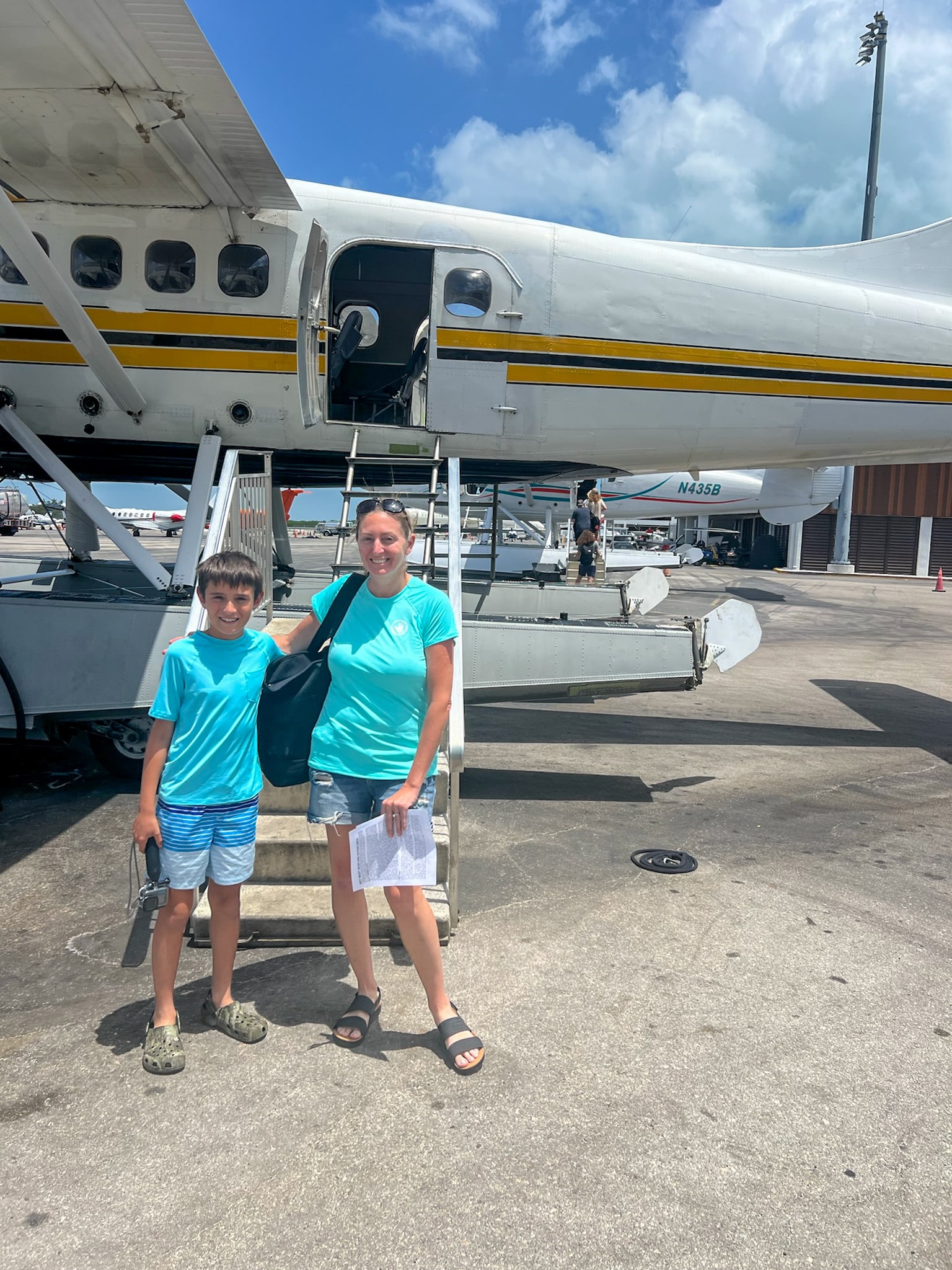 boarding the sea plane to Dry Tortugas