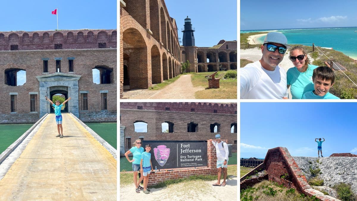 collage of my photos from Fort Jefferson
