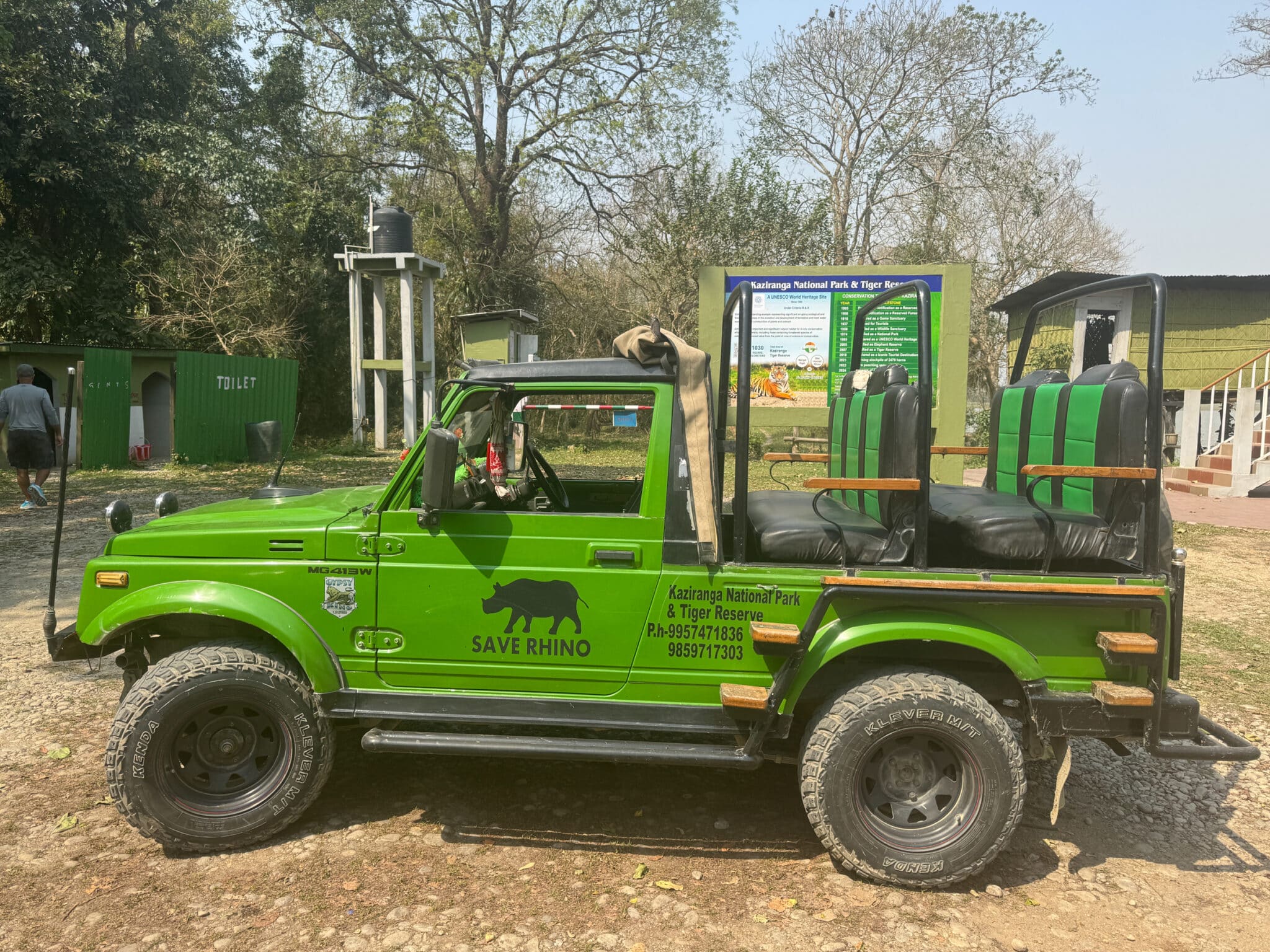 one of the safari jeeps at Kaziranga National Park