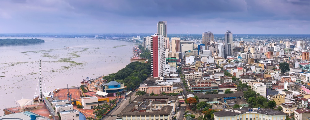 View of the Malecon and the Guayas River View of the Malecon and the Guayas River in Guayaquil, Ecuador