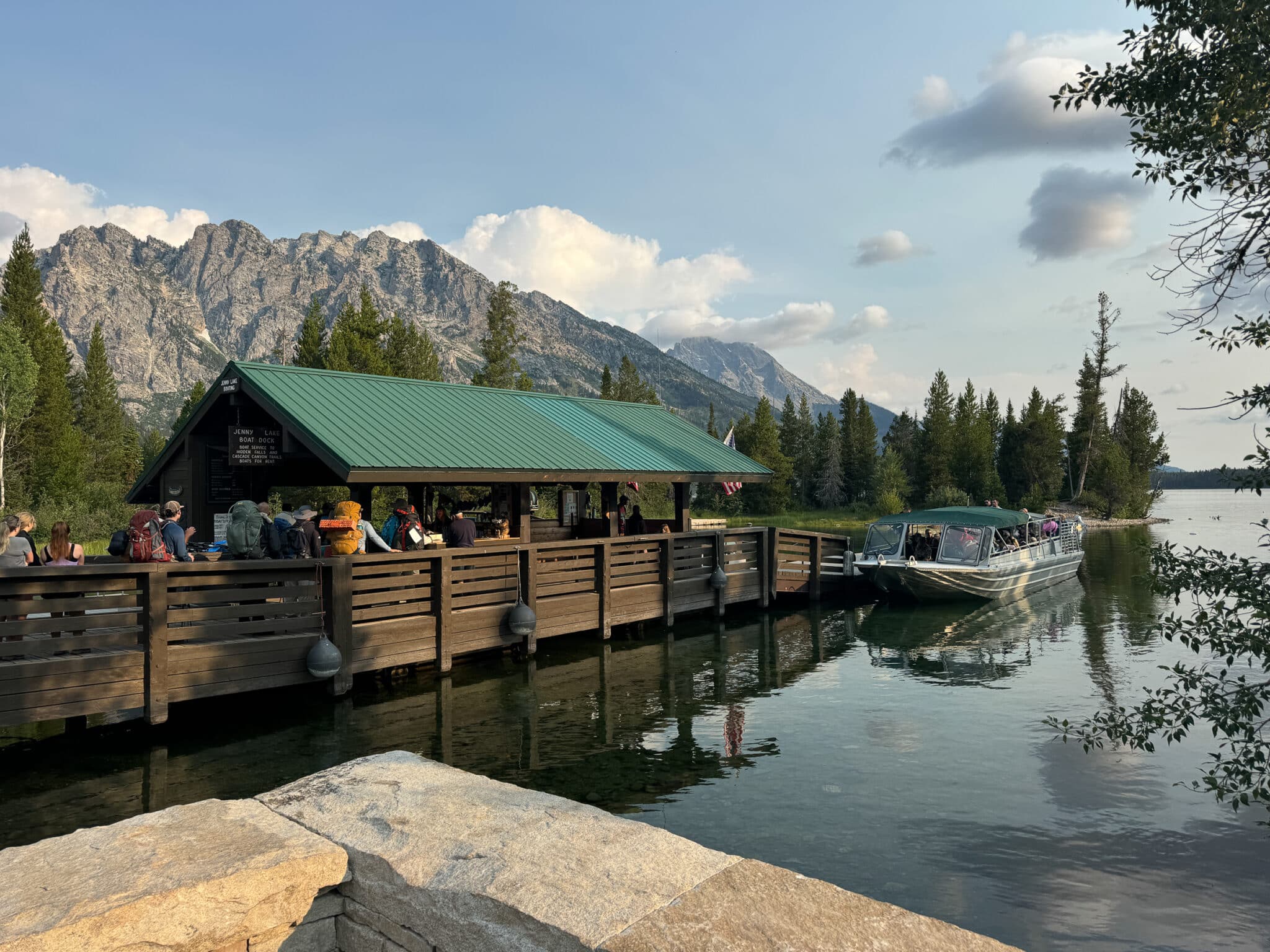 boat shuttle at Jenny Lake