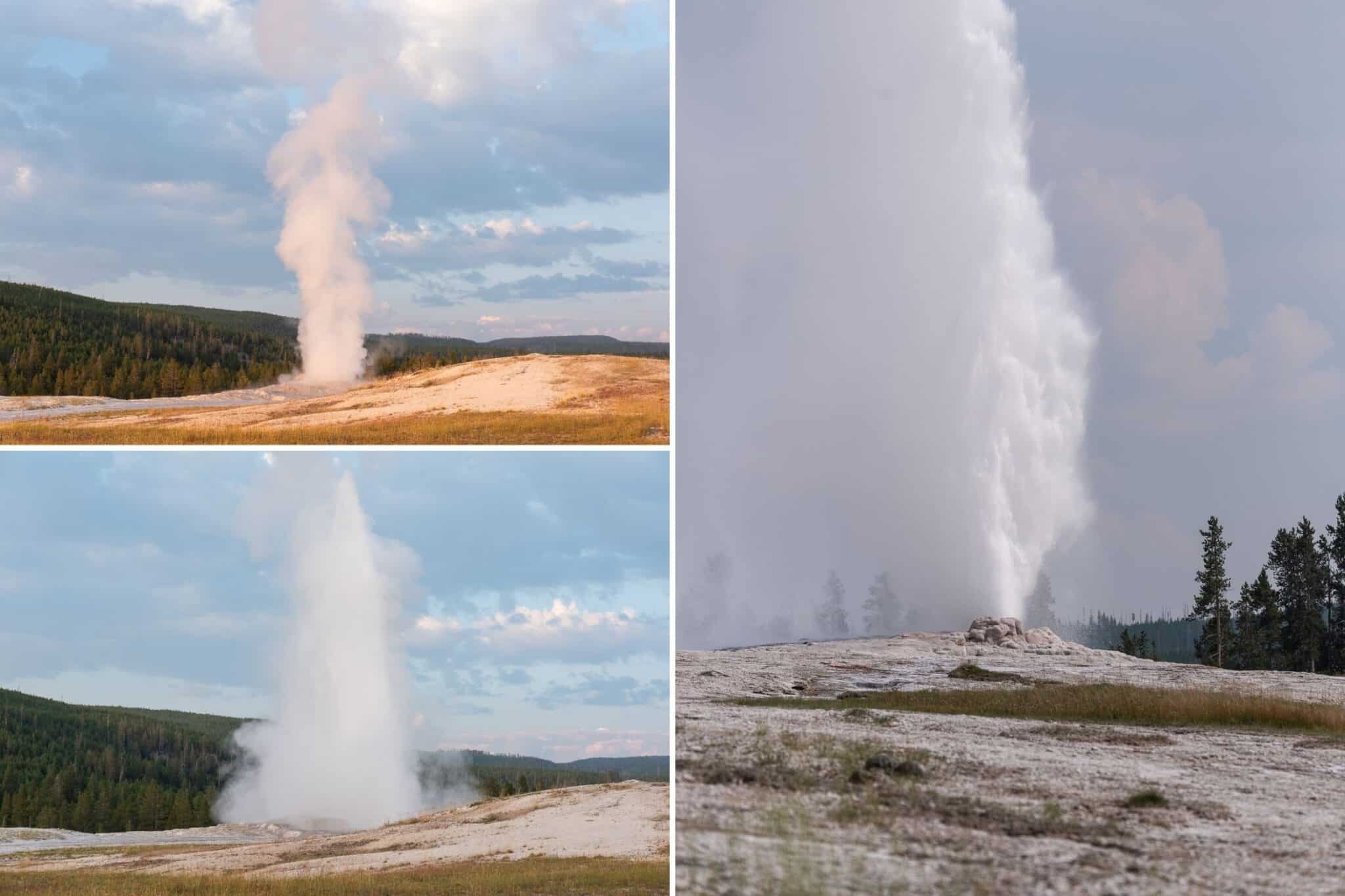 Old Faithful erupting