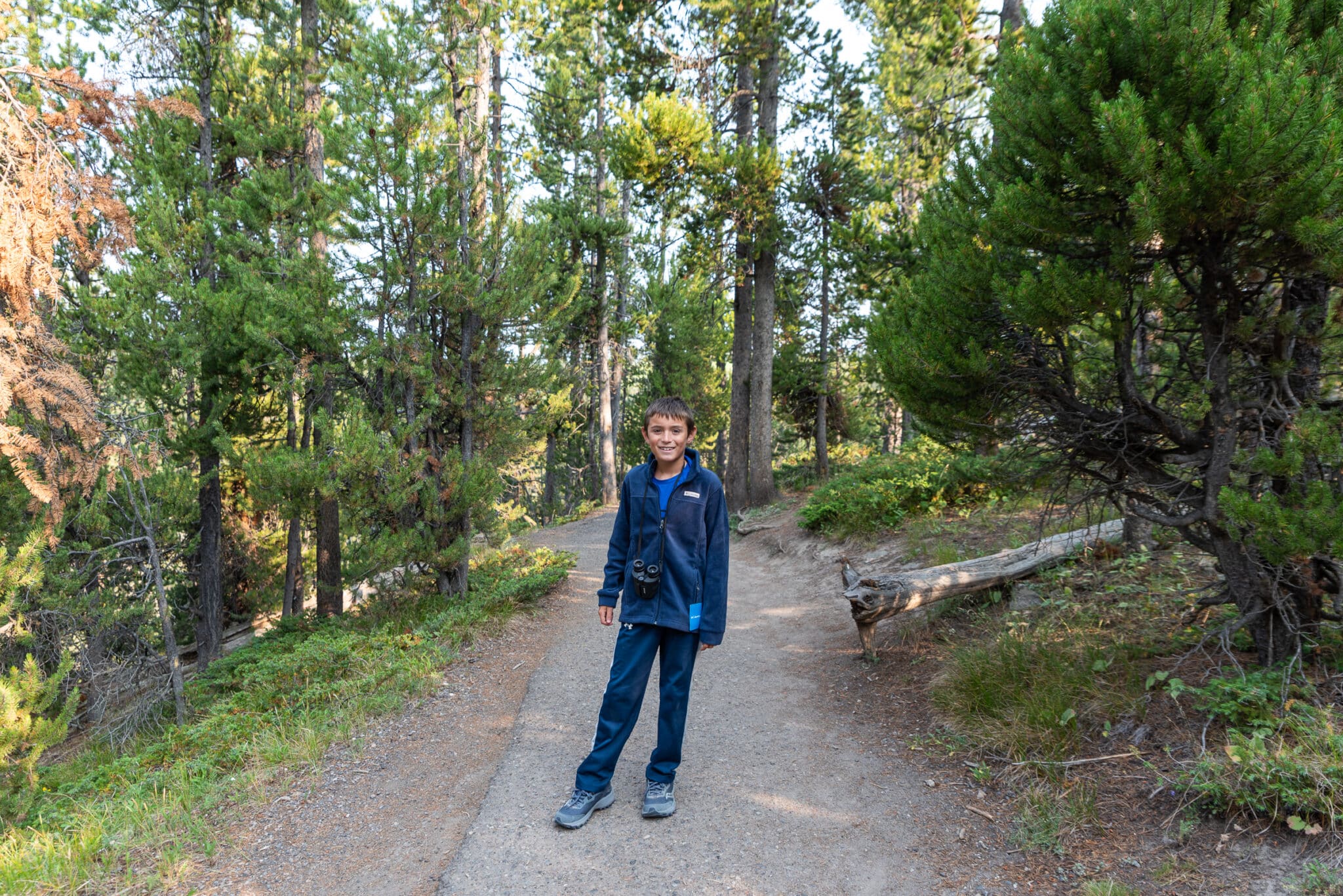 my son on the South Rim hike at Grand Canyon of Yellowstone