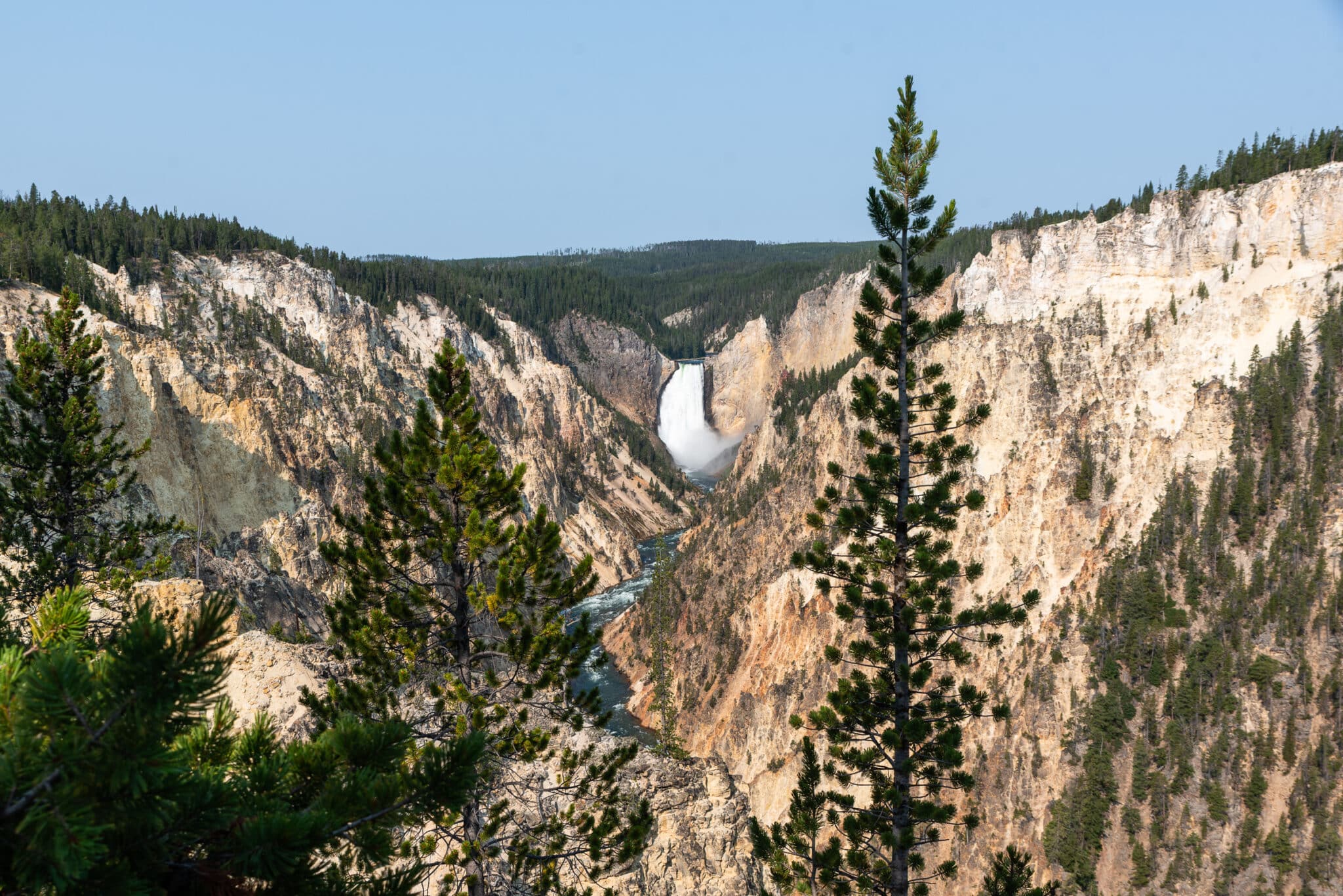 view of the waterfall from Artist's Point