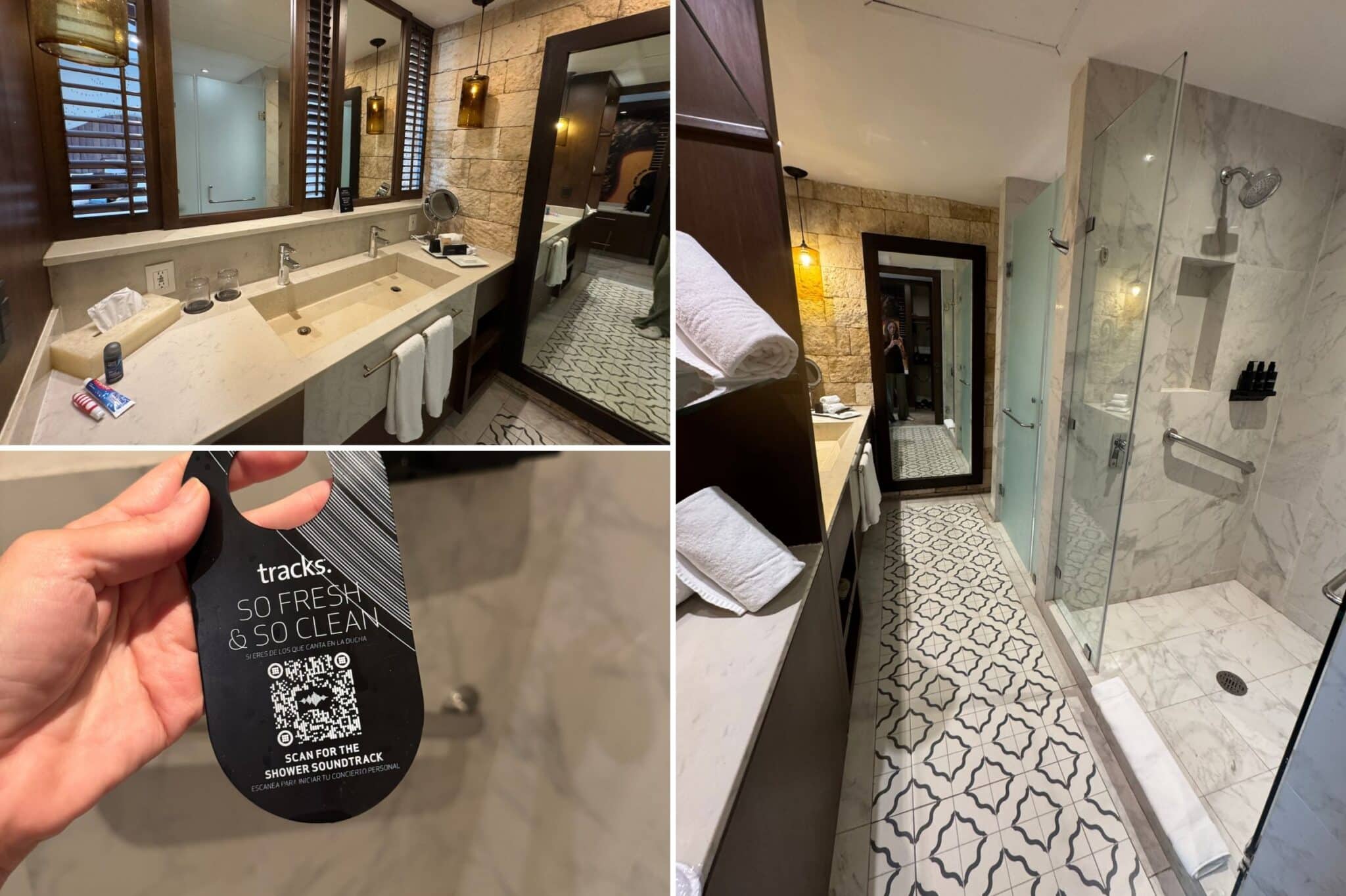 bathroom in our room at Hard Rock Riviera Maya