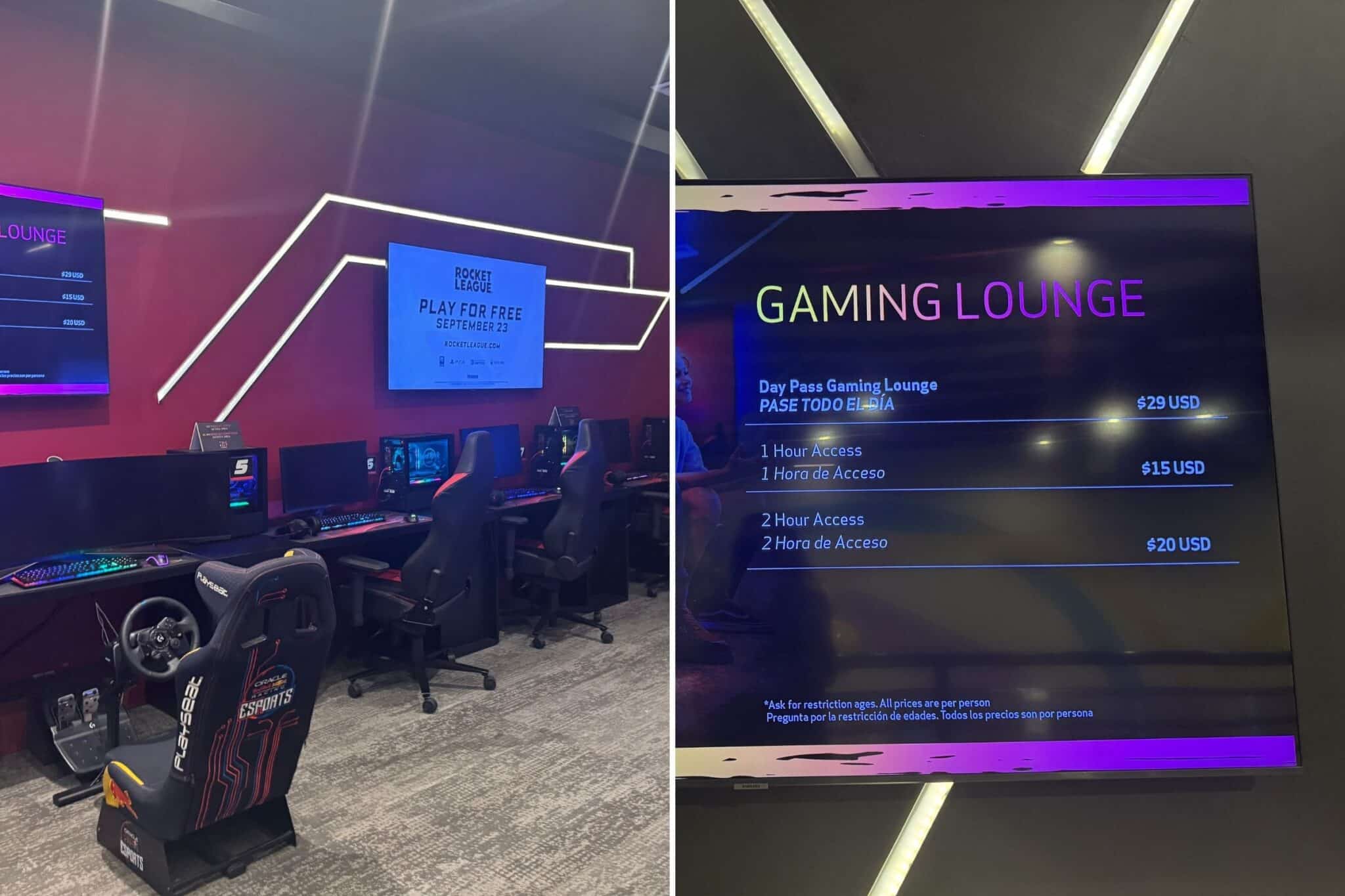 gaming lounge at hard rock riviera maya's vibe city