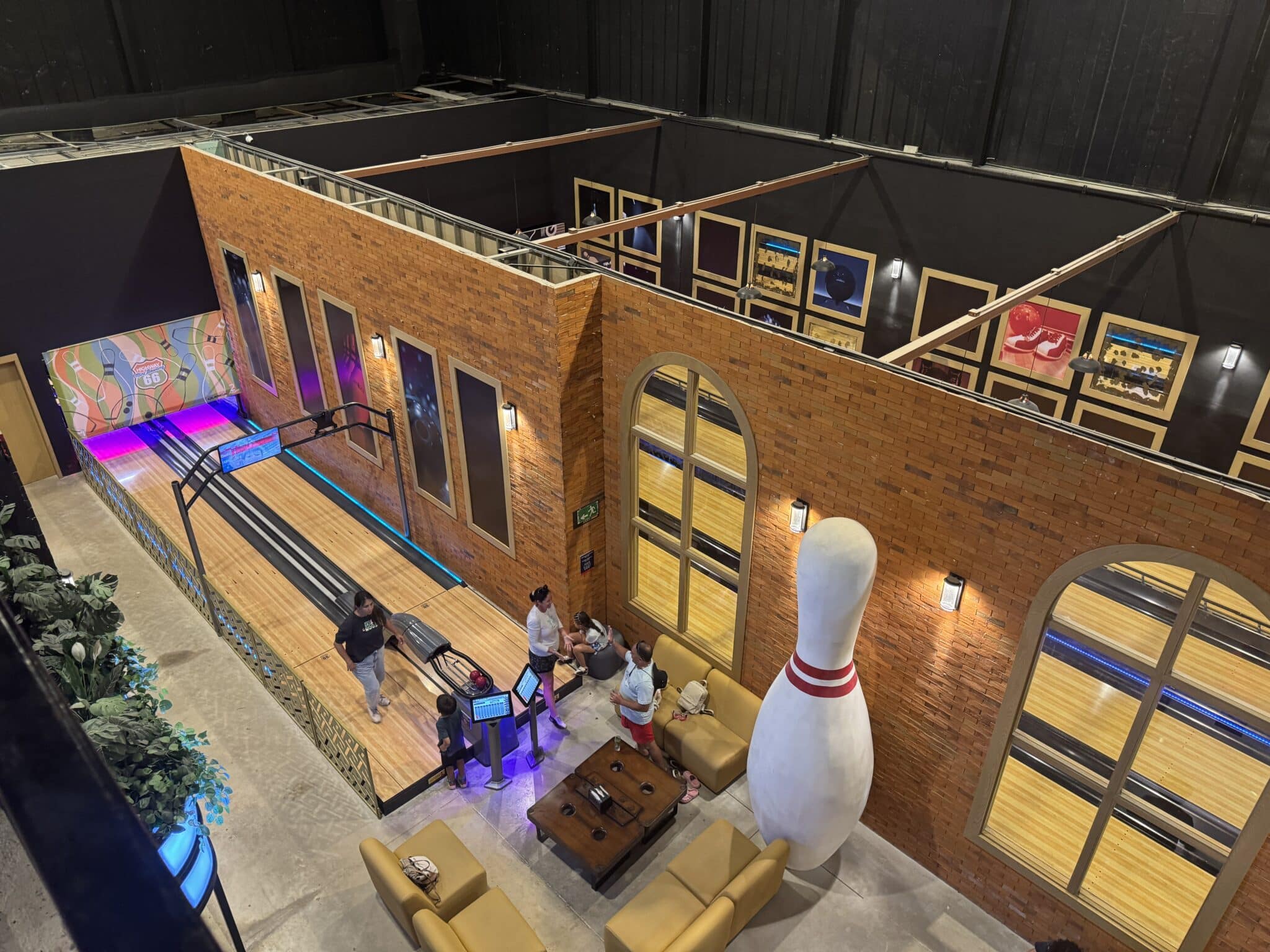 bowling alley at vibe city at hard rock riviera maya