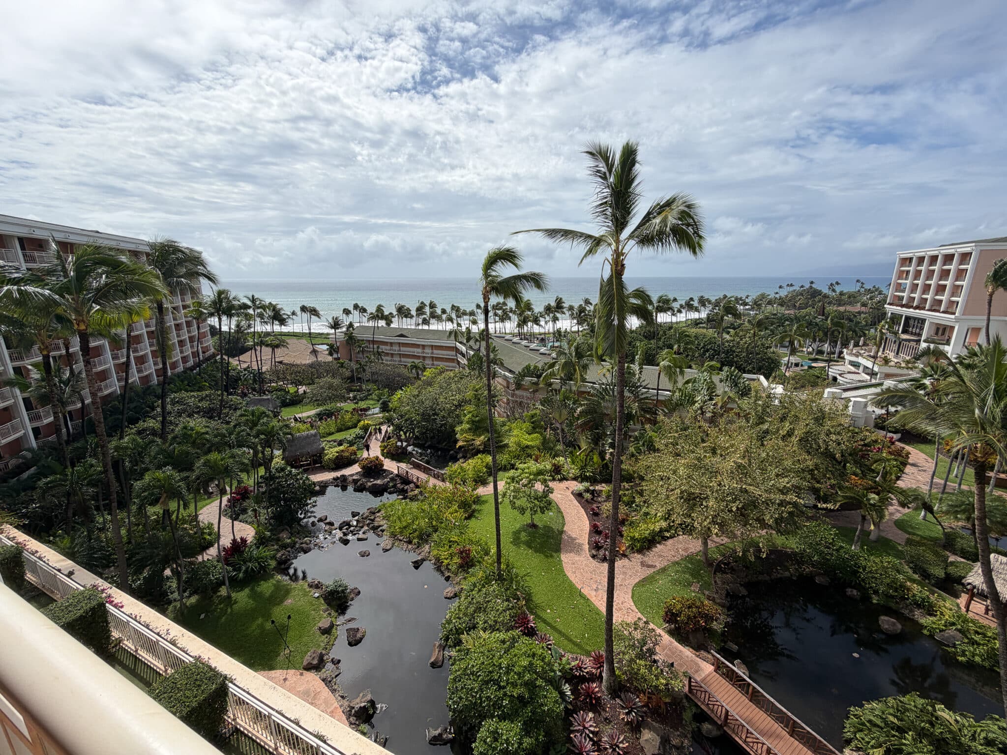 view from our room at the Grand Wailea in Maui