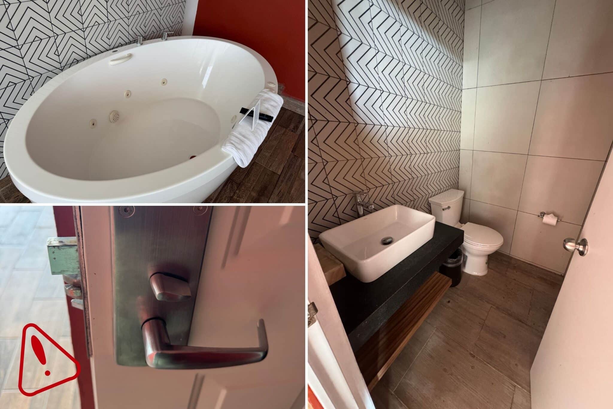 jacuzzi tub and bathroom on the sky terrace