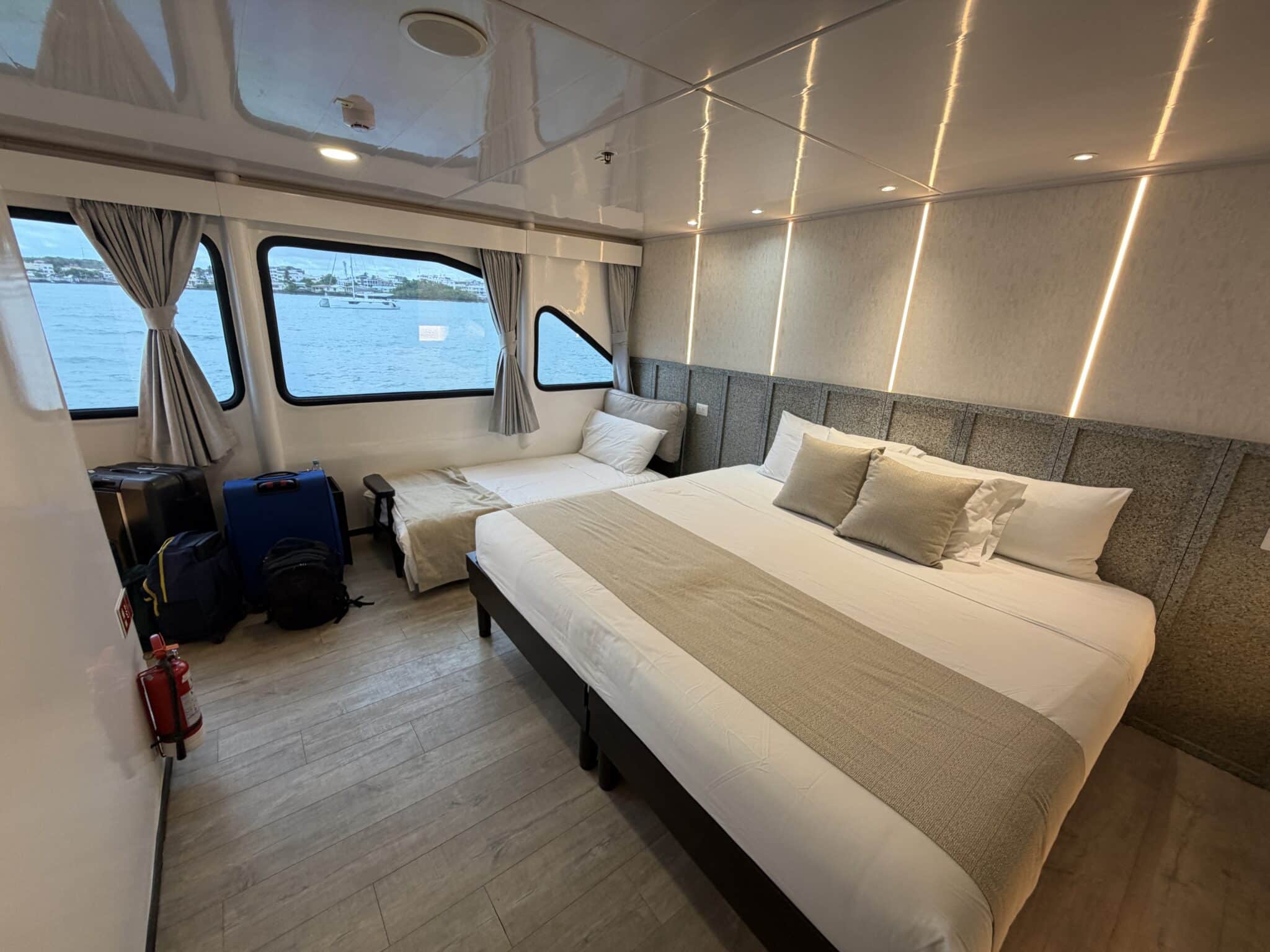 our triple cabin on ecogalaxy in the galapagos islands