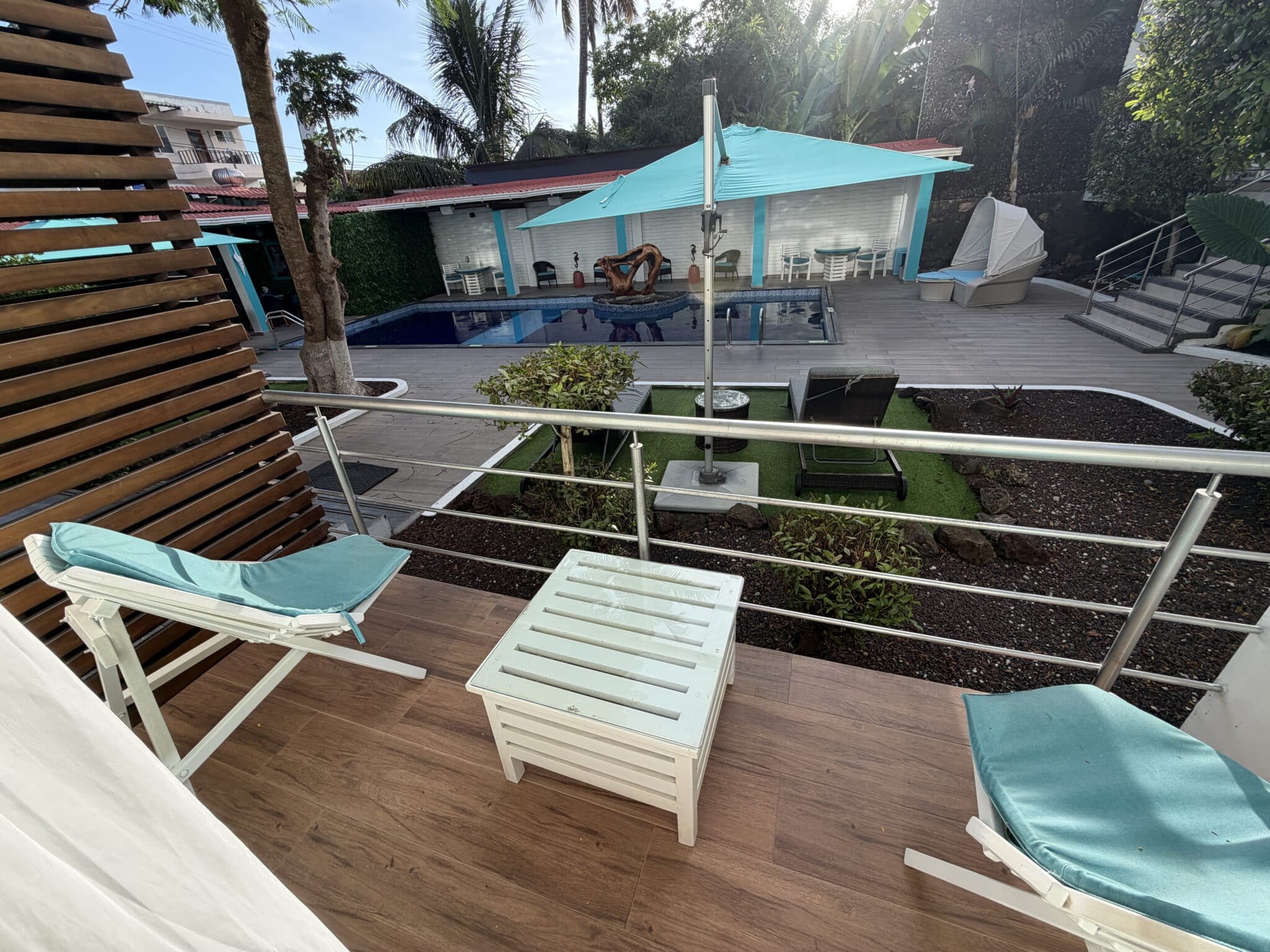 our balcony at hotel ikala in galapagos