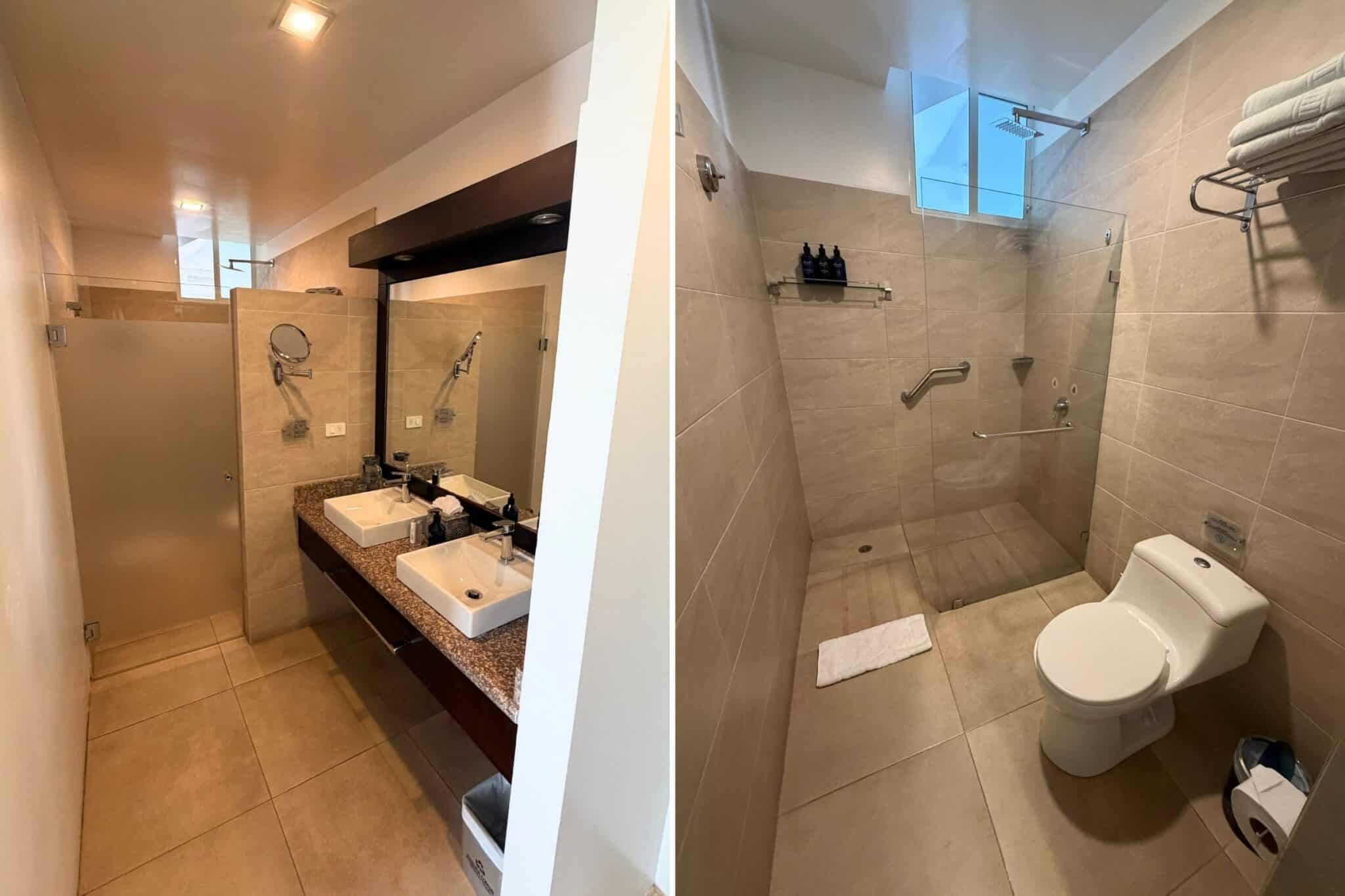 our bathroom at hotel ikala galapagos