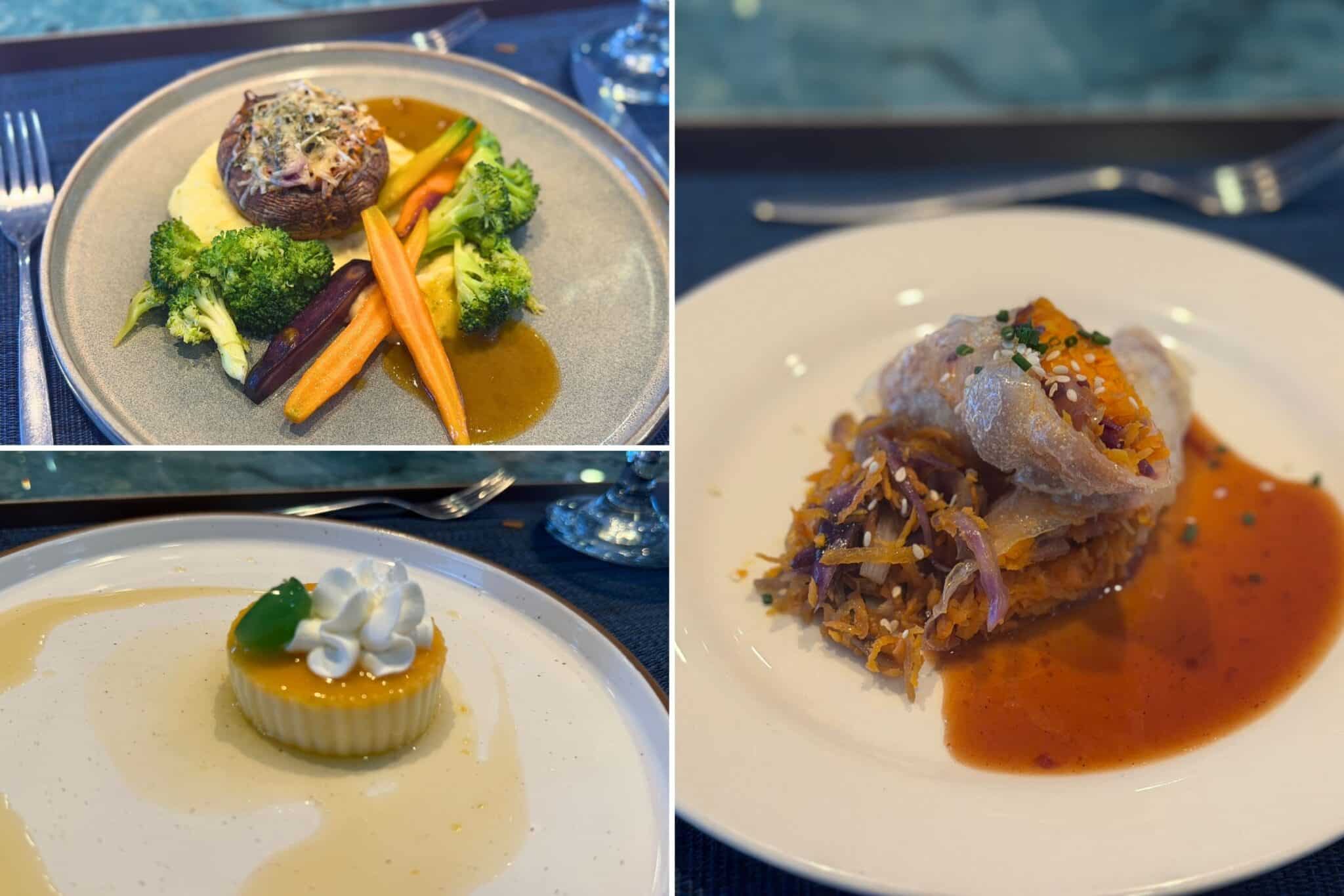 a three course lunch on the ecogalaxy