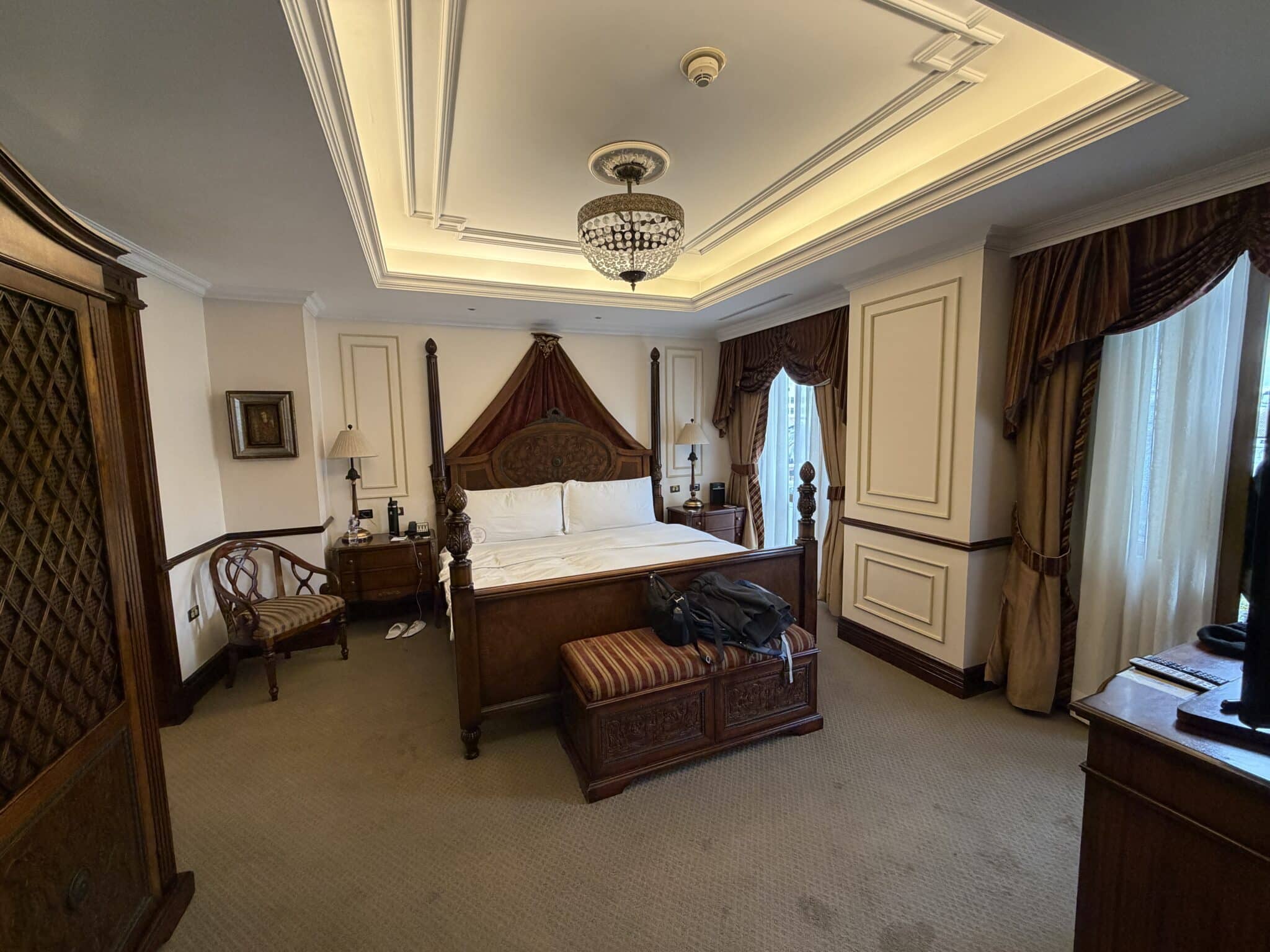 master bedroom in the presidential suite at hotel plaza grande in quito