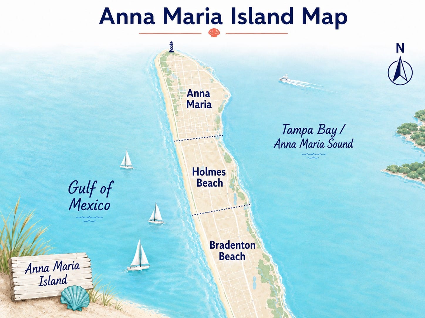 map of Anna Maria Island neighborhoods