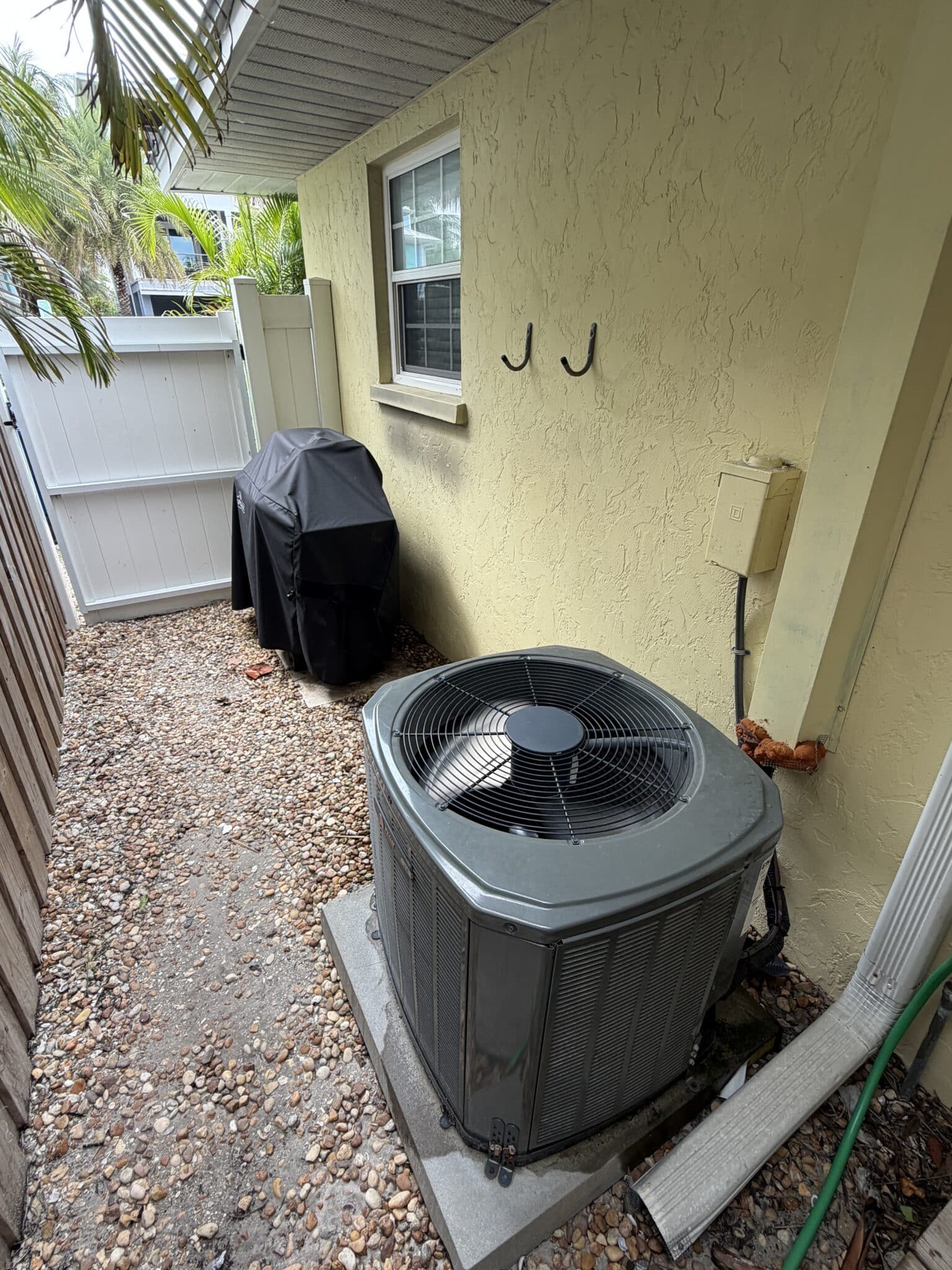the exit from the back deck onto the street that leads to the beach