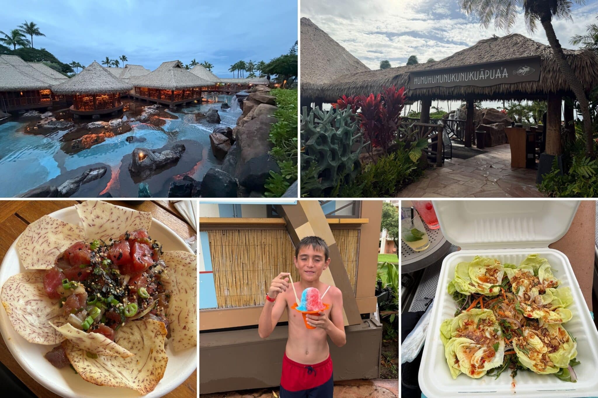 some of the food we ate at grand wailea