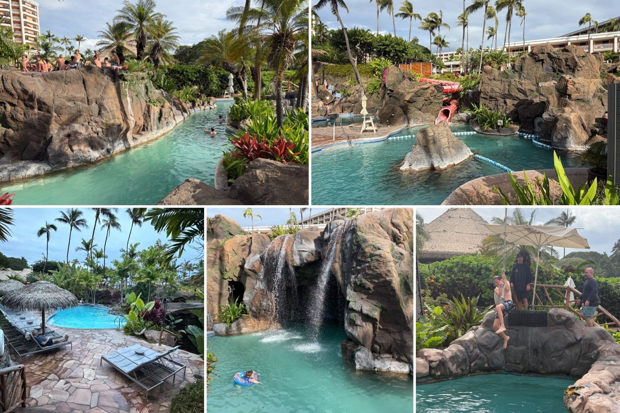 collage of my pictures at the grand wailea pool