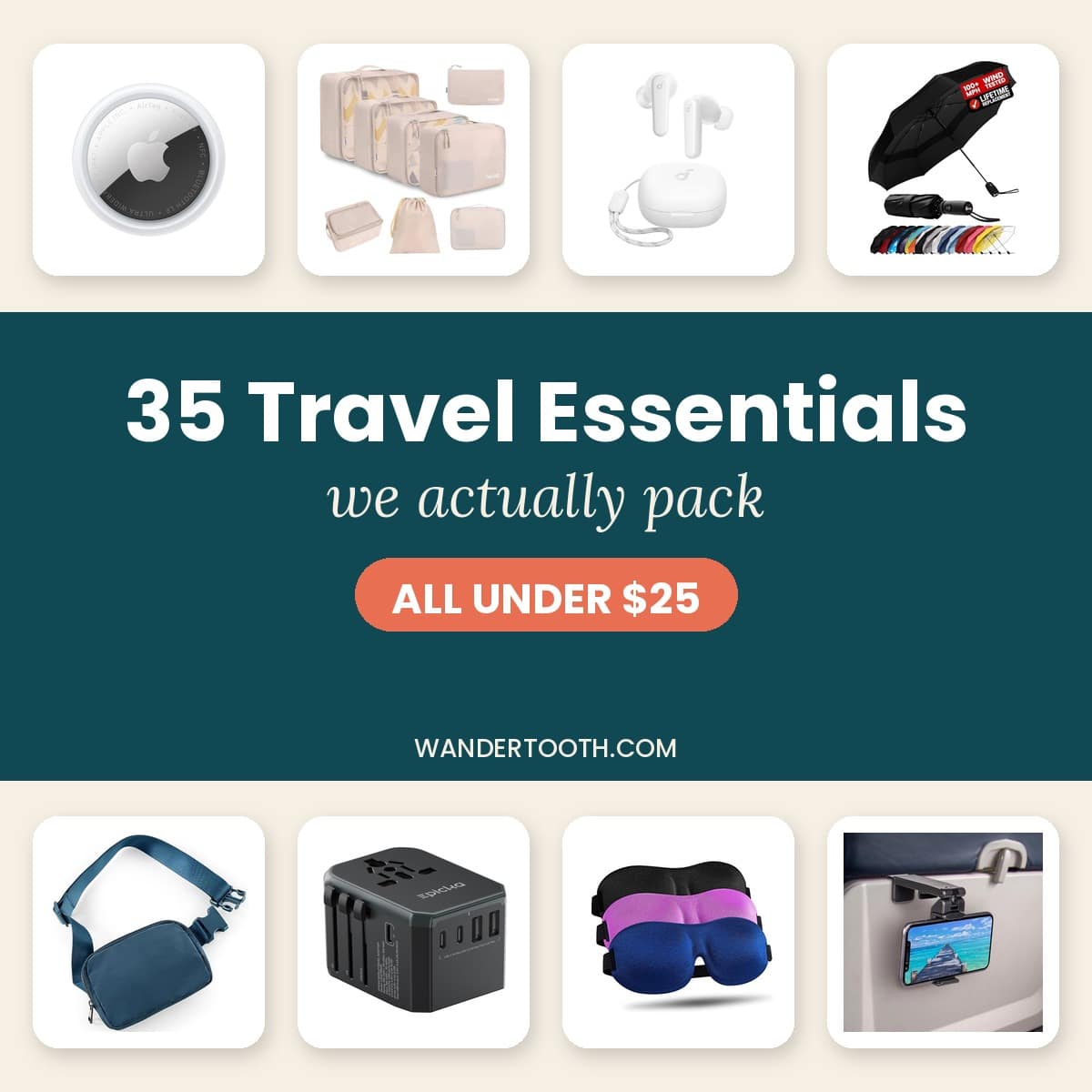 35 travel essentials under $25 that we actually pack